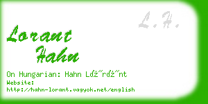 lorant hahn business card